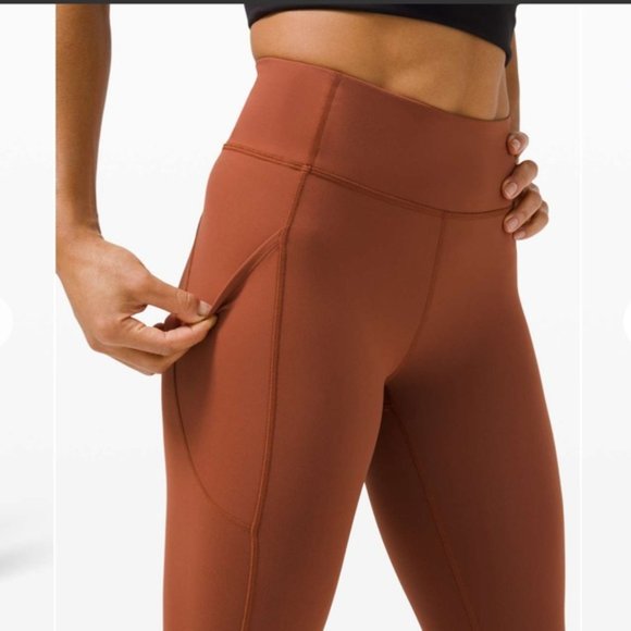 Lululemon Invigorate High-Rise Tight 25" In Dark Terracotta - Picture 4 of 4